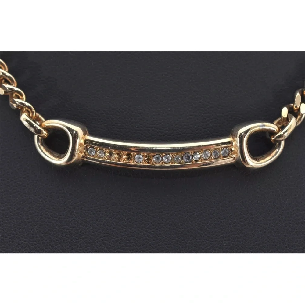 Christian Dior Rhinestone GT Chain Necklace missing stones (Bracelet sold sep) - Picture 3 of 14